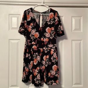 Torrid floral shorts romper